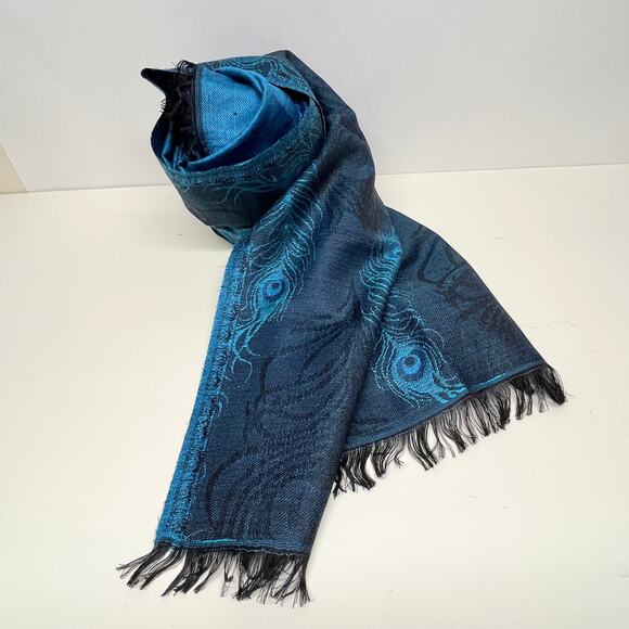 Metropolitan Museum of Art Maurice Pillard Verneuil Peacock Feather Shawl Scarf - Picture 1 of 8